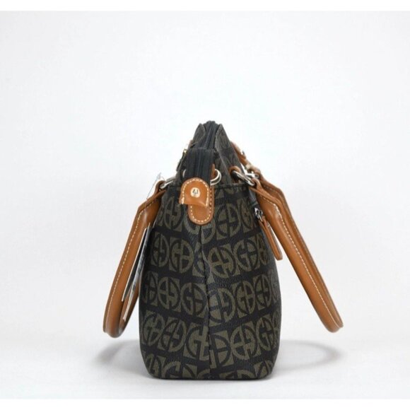 Giani Bernini Block Signature Mini Satchel - Brown Signature New With Tags - Picture 4 of 7